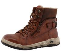 Winterboots MUSTANG SHOES "Ihana", Damen, Gr. 42, braun (cognac), Lederimitat, Textil, Schuhe, High Top Sneaker, Winterboots mit Warmfutter und TEX (36285639-42) cognac