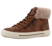 Winterboots MUSTANG SHOES "Kalua", Damen, Gr. 42, cognac, Lederimitat, Textil, Schuhe Winterboots, Plateausneaker, Winterboots mit Reißverschluss (40782551-42)