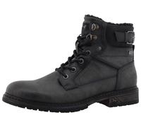 Winterboots MUSTANG SHOES "Marcas", Herren, Gr. 41, grau (dunkelgrau), Lederimitat, Basic, Schuhe Winterboots, Business Stiefel, Boots mit Warmfutter (56381658-41) dunkelgrau