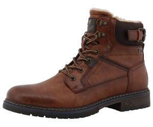 Winterboots MUSTANG SHOES "Marcas", Herren, Gr. 42, braun, Lederimitat, Basic, Schuhe Winterboots, Business Stiefel, Boots mit Warmfutter (55186521-42) braun