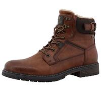 Winterboots MUSTANG SHOES "Marcas", Herren, Gr. 44, braun, Lederimitat, Basic, Schuhe, Business Stiefel, Boots mit Warmfutter (55186521-44) braun
