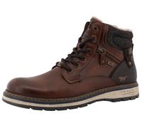 Winterboots MUSTANG SHOES "Mariko", Herren, Gr. 41, braun (cognac), Lederimitat, Textil, used, Basic, Schuhe Winterboots, Workerboots, Schnürboots mit TEX-Ausstattung (48724502-41) cognac
