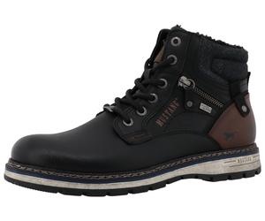 Winterboots MUSTANG SHOES "Mariko", Herren, Gr. 43, schwarz, Lederimitat, Textil, Basic, Schuhe Winterboots, Workerboots, Schnürboots mit TEX-Ausstattung (32186266-43) schwarz