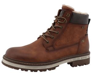Winterboots MUSTANG SHOES "Merem", Herren, Gr. 40, braun (cognac), Lederimitat, Textil, Schuhe Winterboots, Schnürstiefel, Winterstiefel mit TEX-Ausstattung (88375614-40) cognac