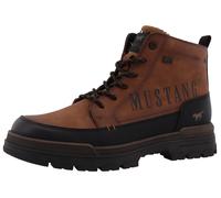 Winterboots MUSTANG SHOES "Peppin", Herren, Gr. 41, cognac, Lederimitat, kontrastfarbene Details, Schuhe Winterboots, Schnürboots, Trekkingboots mit TEX-Ausstattung (98077661-41) cognac
