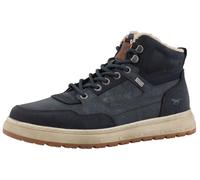 Winterboots MUSTANG SHOES "Puno", Herren, Gr. 43, blau (navy), Lederimitat, Textil, Basic, Schuhe Winterboots, High Top Sneaker, Schnürboots mit Warmfutter (20704537-43) navy