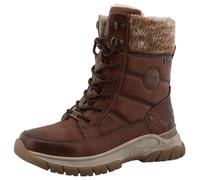 Winterboots MUSTANG SHOES "Raissa", Damen, Gr. 42, braun (cognac), Lederimitat, Textil, used, Schuhe Winterboots, Schnürboots, Winterstiefel mit TEX-Membrane (98003523-42) cognac