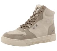 Winterboots MUSTANG SHOES "Rhonda", Damen, Gr. 38, beige (beige, taupe), Lederimitat, Schuhe Winterboots, High Top Sneaker, Winterboots mit Warmfutter (52202206-38) beige, taupe