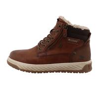 Winterboots MUSTANG SHOES "Stiefelette", Herren, Gr. 43, braun, Lederimitat, Textil, Schuhe Winterboots, Schnürboots, Outdoorschuh mit modischem Zierreißverschluss (65110941-43) braun