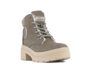 Winterboots PALLADIUM "PALLARISE NBK WL", Damen, Gr. 39, beige (rocks), Leder, Schuhe Winterboots, Winterschuhe, Schnürboots, Winterstiefel, wasserabweisend & gefüttert (77047610-39) rocks