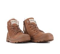 Winterboots PALLADIUM "PAMPA HI ZIP WL", Damen, Gr. 37,5, wärmend, raw braun, Leder, Schuhe Winterboots, Winterschuhe, Schnürboots, Winterstiefel, Snowboots, gefüttert (19616409-37,5) raw braun