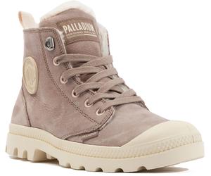 Winterboots PALLADIUM "PAMPA HI ZIP WL", Damen, Gr. 40, braun, Leder, Schuhe Winterboots, Winterschuhe, Schnürboots, Winterstiefel, Snowboots, gefüttert (81262436-40) braun