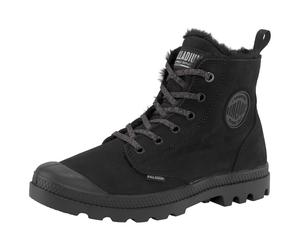Winterboots PALLADIUM "PAMPA HI ZIP WL W", Damen, Gr. 39,5, schwarz, Leder, Schuhe Winterboots, Winterschuhe, Schnürboots, Winterstiefel, Snowboots, gefüttert (86923309-39,5) schwarz