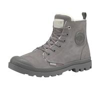 Winterboots PALLADIUM "PAMPA HI ZIP WL W", Damen, Gr. 43, schwarz (cloudburst, charcoal, gray), Leder, Schuhe Winterboots, Winterschuhe, Schnürboots, Winterstiefel, Snowboots, gefüttert (77676919-43)