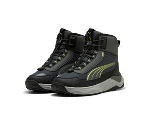 Winterboots PUMA "EVOLVE 20 BOOT JR", Mädchen, Gr. 36, shadow gray, sunny lime, puma schwarz, Synthetik, Schuhe Winterboots, Winterschuhe, Winterstiefel, Snowboots (58856744-36) shadow gray, sunny lim