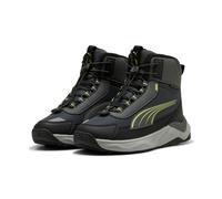 Winterboots PUMA "EVOLVE 20 BOOT JR", Mädchen, Gr. 37, shadow gray, sunny lime, puma schwarz, Synthetik, Schuhe Winterboots, Winterschuhe, Winterstiefel, Snowboots (58856744-37) shadow gray, sunny lim