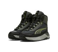 Winterboots PUMA "EVOLVE 20 BOOT PS", Mädchen, Gr. 34, schwarz (shadow gray, sunny lime, puma schwarz), Synthetik, Schuhe Winterboots, Winterschuhe, Winterstiefel, Snowboots (76051055-34) shadow gray,