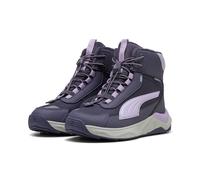 Winterboots PUMA "EVOLVE 20 BOOT PURETEX JR", Mädchen, Gr. 35,5, lila (inky depths, light lavender, puma silber), Synthetik, Schuhe Winterboots, wasserdicht, Winterschuhe, Winterstiefel, Snowboots (68