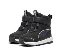 Winterboots PUMA "EVOLVE BOOT AC+ INF", Kinder, Gr. 23, schwarz-weiß (puma schwarz, strong gray, puma weiß), Textil, Schuhe Winterboots, knöchelhohe Form, elastische Schnürsenkel, Klettverschluss (996