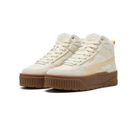 Winterboots PUMA "KARMEN II IDOL MID WTR", Damen, Gr. 37,5, beige (frosted ivory, canvas), Leder, Schuhe Winterboots, Winterschuhe, Winterstiefel, Snowboots (78832419-37,5) frosted ivory, canvas