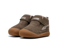 Winterboots PUMA "KITTEN MID PREMIUM V INF", Mädchen, Gr. 24, braun (matte bronze, mouse gray), Schuhe Winterboots, Winterschuhe (72042311-24) matte bronze, mouse gray