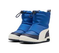 Winterboots PUMA "MULTIFLEX 2 BOOT AC INF", Mädchen, Gr. 22, weiß (clyde royal, warm weiß, new navy), Textil, Schuhe Winterboots (91787865-22) clyde royal, warm weiß, new navy