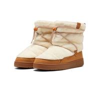 Winterboots PUMA "SNOWBAE SUEDE WNS", Damen, Gr. 38,5, frosted ivory, caramel latte, Textil, unifarben, Schuhe Winterboots, mit Schnürung, profiliertes Gummi-Laufsohle (61569907-38,5) frosted ivory, c