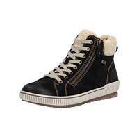 Winterboots REMONTE, Damen, Gr. 41, schwarz (schwarz, beige), Leder, Textil, Fellimitat, sportlich, Schuhe, Schnürboots, Stiefelette, Casual-Boots mit Tex-Ausstattung (85814153-41) schwarz, beige