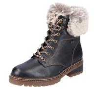 Winterboots REMONTE "ELLE-Collection", Damen, Gr. 36, schwarz (schwarz, kombiniert), Leder, Textil, Schuhe Winterboots, mit Kontrastnaht (75893566-36) schwarz, kombiniert