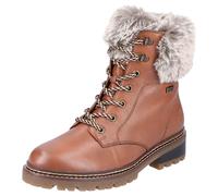 Winterboots REMONTE "ELLE-Collection", Damen, Gr. 38, braun (braun, kombiniert), Leder, Textil, Schuhe Winterboots, mit Kontrastnaht (21680951-38) braun, kombiniert