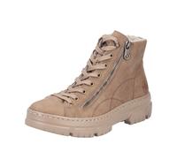 Winterboots RIEKER, Damen, Gr. 36, beige (braun), Lederimitat, Schuhe Winterboots, Plateauboots, Schnürboots mit Reißverschluss an der Außenseite (50026400-36) braun