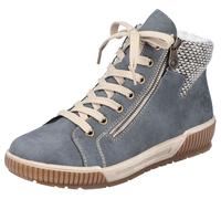 Winterboots RIEKER, Damen, Gr. 36, blau, Lederimitat, Schuhe Winterboots, in sportivem Look (23875221-36)