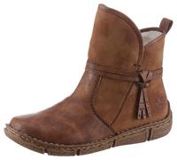 Winterboots RIEKER, Damen, Gr. 36, braun, Lederimitat, Nubuklederimitat, used, Schuhe Winterboots, Winterstiefelette, Schlupfboots, im Materialmix, Topseller (95226928-36) braun