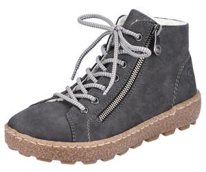 Winterboots RIEKER, Damen, Gr. 36, grau, Lederimitat, Schuhe Winterboots, mit herausnehmbarem SoftFoam-Fußbett (97568405-36) grau