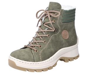 Winterboots RIEKER, Damen, Gr. 36, grün, Lederimitat, Schuhe Winterboots, mit seitlichem Rieker-Label (58773655-36) grün