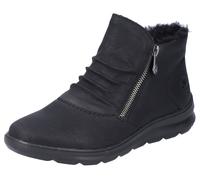 Winterboots RIEKER, Damen, Gr. 37, schwarz, Lederimitat, unifarben, Schuhe Winterboots, Stiefelette, Warmfutter, Boots mit herausnehmbarer Textilsohle (81327910-37) schwarz