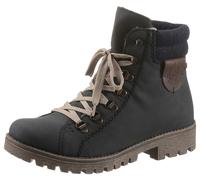 Winterboots RIEKER, Damen, Gr. 39, blau (dunkelblau), Filz, Lederimitat, Schuhe Winterboots, in Bergsteiger-Optik, Topseller (85259540-39) dunkelblau