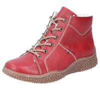 Winterboots RIEKER, Damen, Gr. 39, rot, Lederimitat, unifarben, Schuhe Winterboots, Schnürboots, Stiefelette, High Top Sneaker mit Innenreißverschluss (94158805-39) rot