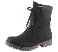 Winterboots RIEKER, Damen, Gr. 40, grau (schwarz, anthrazit), Filz, Nubuklederimitat, Schuhe Winterboots, Outdoorboots, Winterstiefelette, Profilsohle, mit TEX-Membran, Topseller (77284632-40) schwarz
