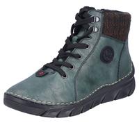 Winterboots RIEKER, Damen, Gr. 40, grün (grün, braun), Lederimitat, Textil, Schuhe Winterboots, Schnürboots, Stiefelette mit Innenreißverschluss (13707769-40) grün, braun