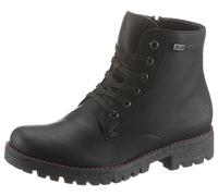 Winterboots RIEKER, Damen, Gr. 40, schwarz, Lederimitat, Schuhe Winterboots, Schnürboots, Stiefelette mit wasserabweisender TEX-Ausstattung, Topseller (42082453-40) schwarz