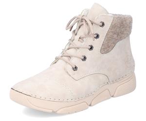 Winterboots RIEKER, Damen, Gr. 41, beige (creme), Filz, Lederimitat, Schuhe Winterboots, mit weichem Filzrand (69337644-41) creme