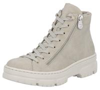 Winterboots RIEKER, Damen, Gr. 41, beige (creme), Lederimitat, unifarben, Schuhe Winterboots, Plateauboots, Schnürboots mit Reißverschluss an der Außenseite (88548114-41) creme