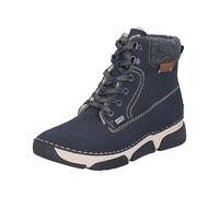 Winterboots RIEKER, Damen, Gr. 41, blau, Lederimitat, Schuhe Winterboots, Schnürboots, Schnürstiefelette mit RiekerTEX-Technologie (40843558-41) blau