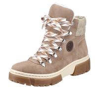 Winterboots RIEKER, Damen, Gr. 42, beige, Lederimitat, Textil, Schuhe Winterboots, Winterstiefelette, Schnürboots, Plateau, mit Warmfutter-Ausstattung, Topseller (39181727-42) beige