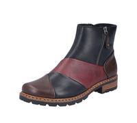 Winterboots RIEKER, Damen, Gr. 42, braun (multi), Lederimitat, Schuhe Winterboots, Stiefelette in aktueller Patchwork-Optik, Warmfutter (82701352-42) multi
