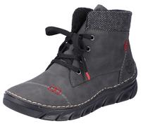 Winterboots RIEKER, Damen, Gr. 42, grau, Lederimitat, Textil, Schuhe Winterboots, Schnürboots, Stiefelette, Casual-Boots mit softem Schaftrand (74921861-42) grau
