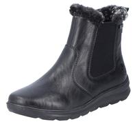 Winterboots RIEKER, Damen, Gr. 42, schwarz, Elastischer Einsatz, Lederimitat, Textil, Schuhe Winterboots, Chelseaboots, Stiefelette, mit wasserabweisender riekerTEX-Membran (41668329-42) schwarz