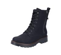 Winterboots RIEKER, Damen, Gr. 42, schwarz, Nubuklederimitat, unifarben, Basic, Schuhe Winterboots, Schnürboots, Schnürstiefelette, Winterstiefelette mit Warmfutter (94526017-42) schwarz