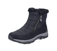 Winterboots RIEKER, Damen, Gr. 43, schwarz, Lederimitat, Textil, unifarben, Schuhe Winterboots, Winterstiefelette, Snowboots mit Reißverschlüsse und Warmfutter (71725443-43) schwarz